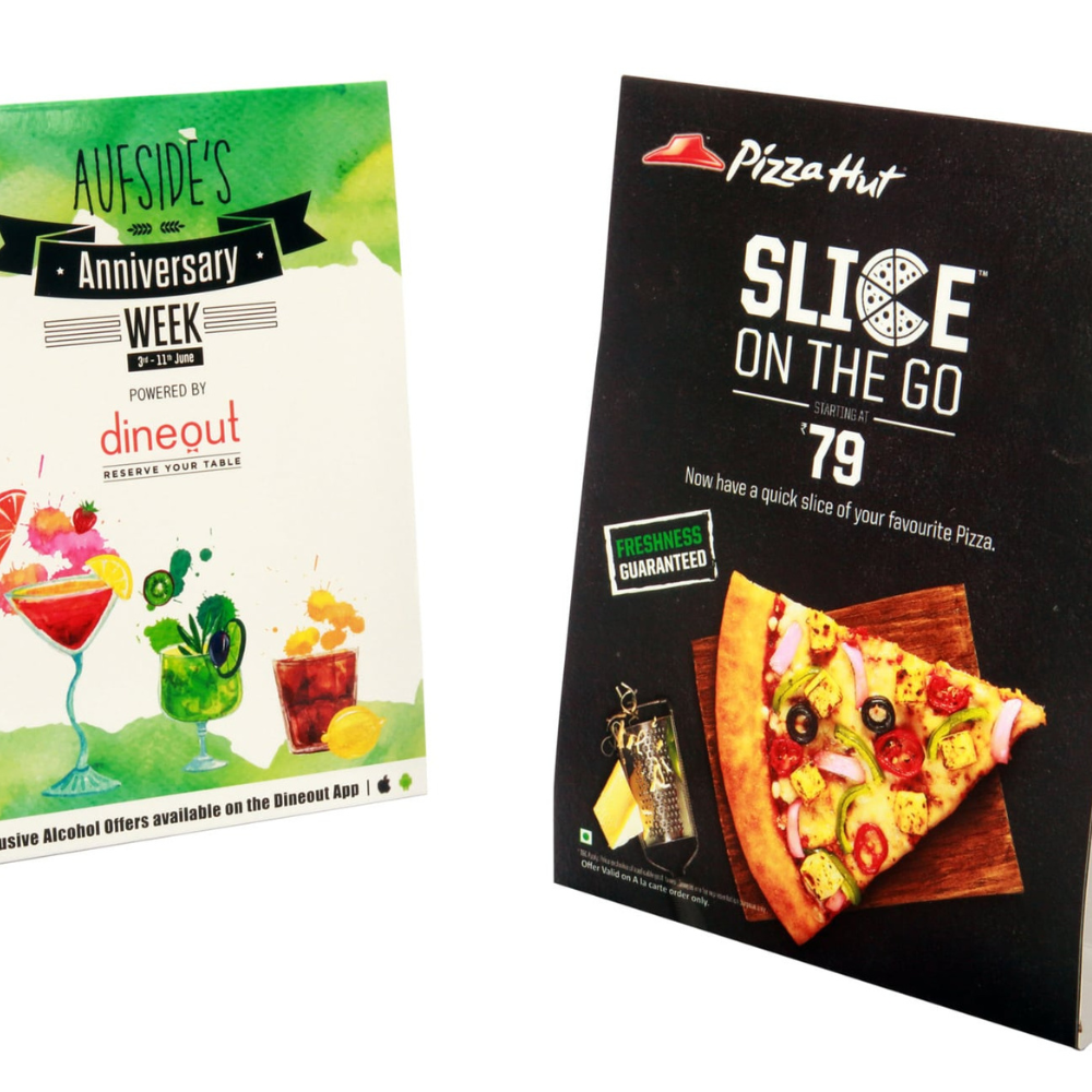Restaurant Table Tent Cards