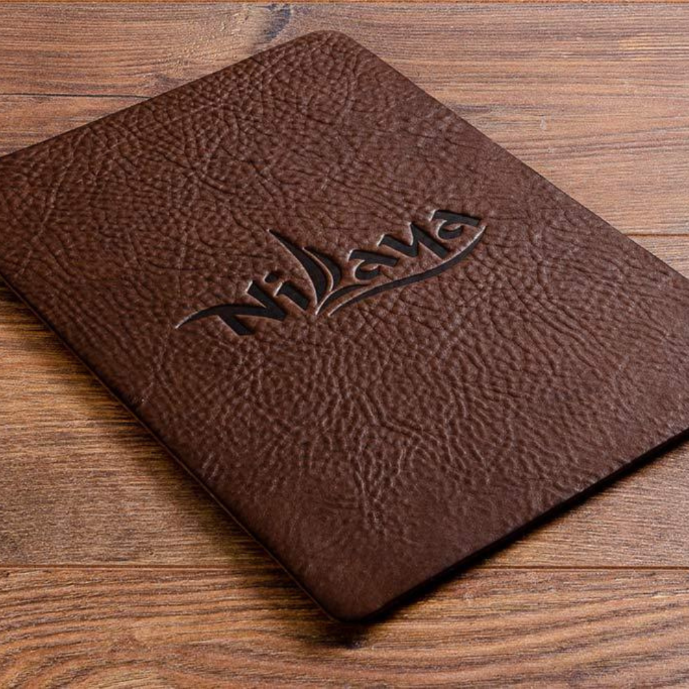 Leather-Bound Menu Cards